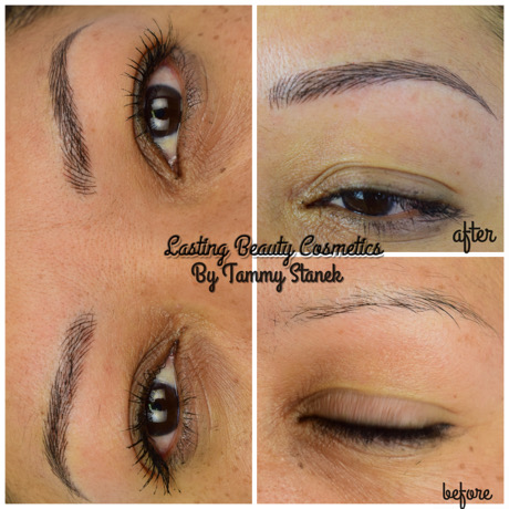 Thin brows microblading
